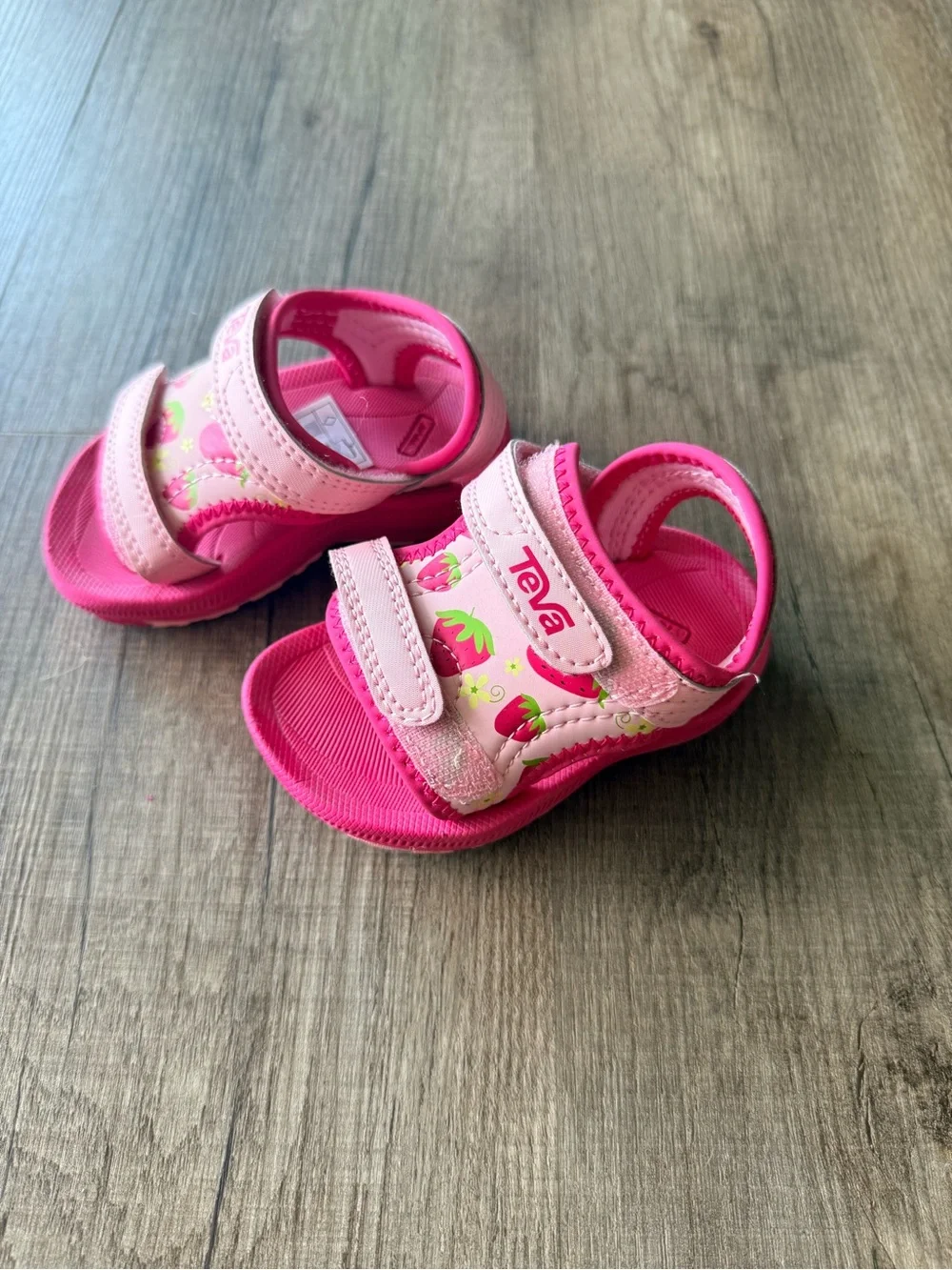 Baby Girl’s Teva Pink Strawberry Sandals